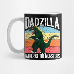 Dadzilla Father Of The Monsters Retro Vintage Sunset Mug